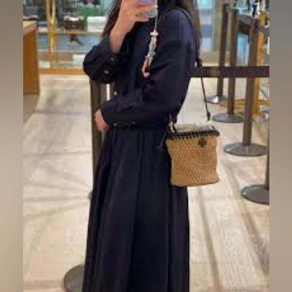 Tory Burch Emerson Raffie Grass Bucket NWT - Picture 5 of 6